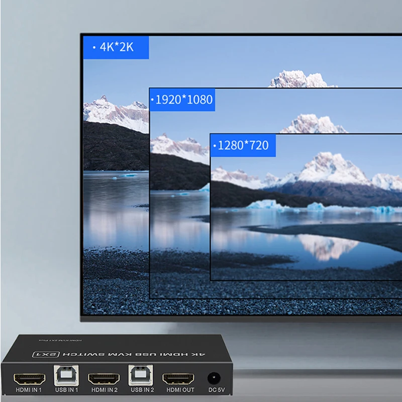 HDMI 2,0 KVM переключатель кабель 4K x 2K 2 порта HDMI KVM переключатель монитор селектор коробка HDMI 1,4 HDMI USB KVM переключатель для ПК latop UHD tv