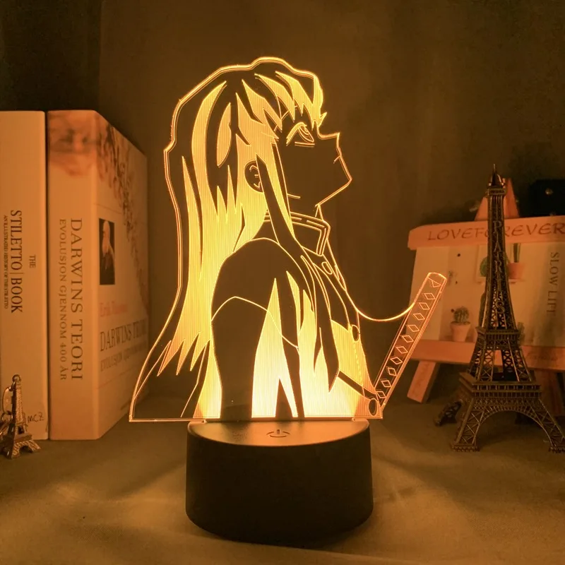 nite light Kimetsu no Yaiba Muichiro Tokito Led Night Light for Bedroom Decor Gift Nightlight Anime 3d Lamp Muichiro Tokito Demon Slayer portable night light