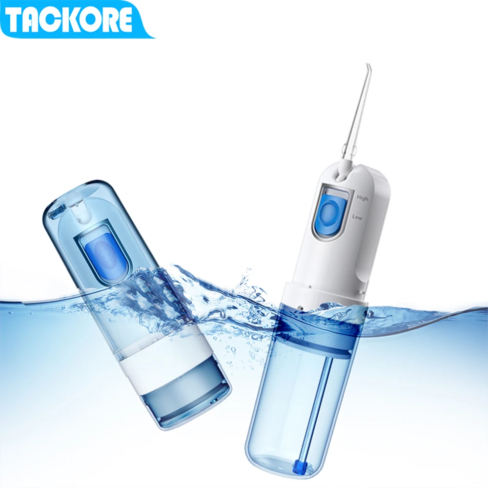 

Tackore Dental Flosser Water Floss Oral Irrigator With 5 Jet Tips Dental Oral Hygiene USB rechargeable water flosser