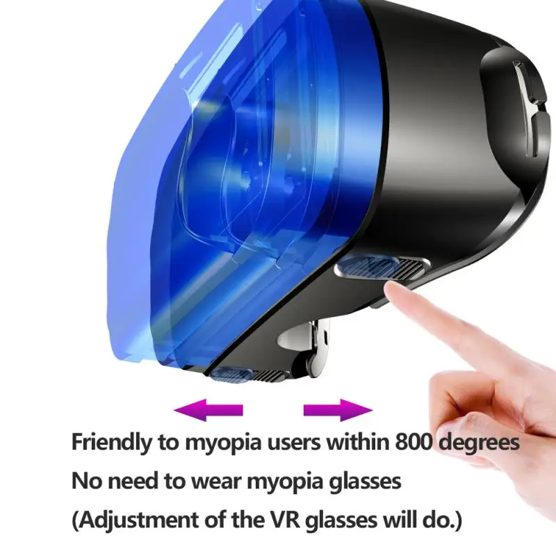 New Mobile Phone Dedicated 3D Virtual Reality Goggle Head-mounted Smart VR Player VRG Pro Headset For IPhone Android Controller