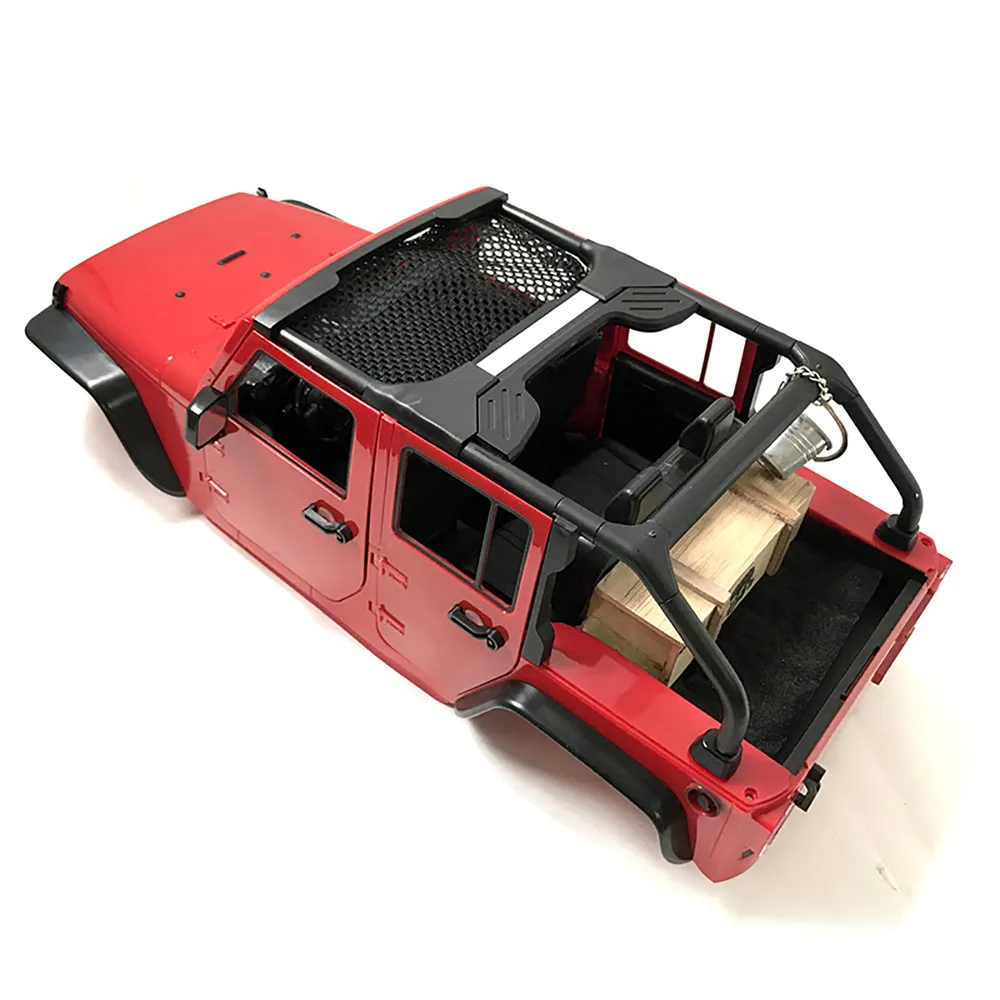 

313mm Wheelbase Body Shell Roll Bar Modified Parts for 1/10 RC Axial SCX10 90046 Jeep Wrangler Convertible Body Shell