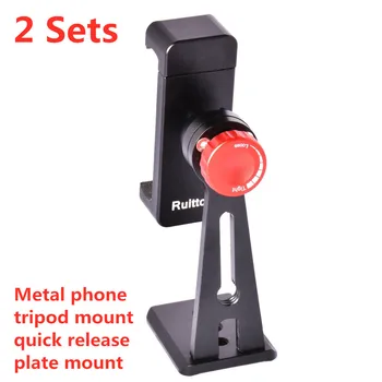 

Phone Holder for Tripod, Metal Cellphone Tripod Adapter 360 Degree Rotation Vertical Video Smartphone Bracket Clip for iPhone X