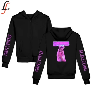 

2D Autumn Girl Ariana Grande Hooded Jacket Boy Child Jacket Fashion Trench Coat Coat Fashion Print Zipper Girl Hoodie Hot Sale