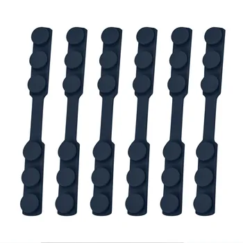 

6pcs Reusable Adult Black Mask Anti-stroke Artifact Extension Buckle Adjustment Buckle Black Colors Mouth Caps Washable