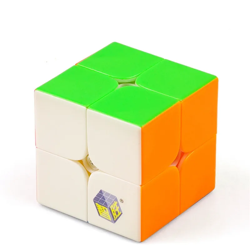 YuXin маленькая Магическая 2x2x2 многоцветная Твист Головоломка образовательный интеллект без наклеек магический куб скоростная головоломка 2x2 детские игрушки подарок