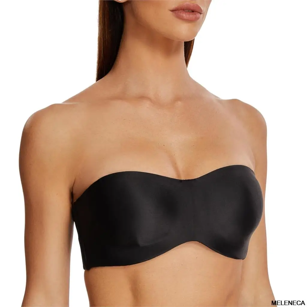 Women's Strapless Bra for Large Bust Minimizer Unlined Bandeau with Underwire
