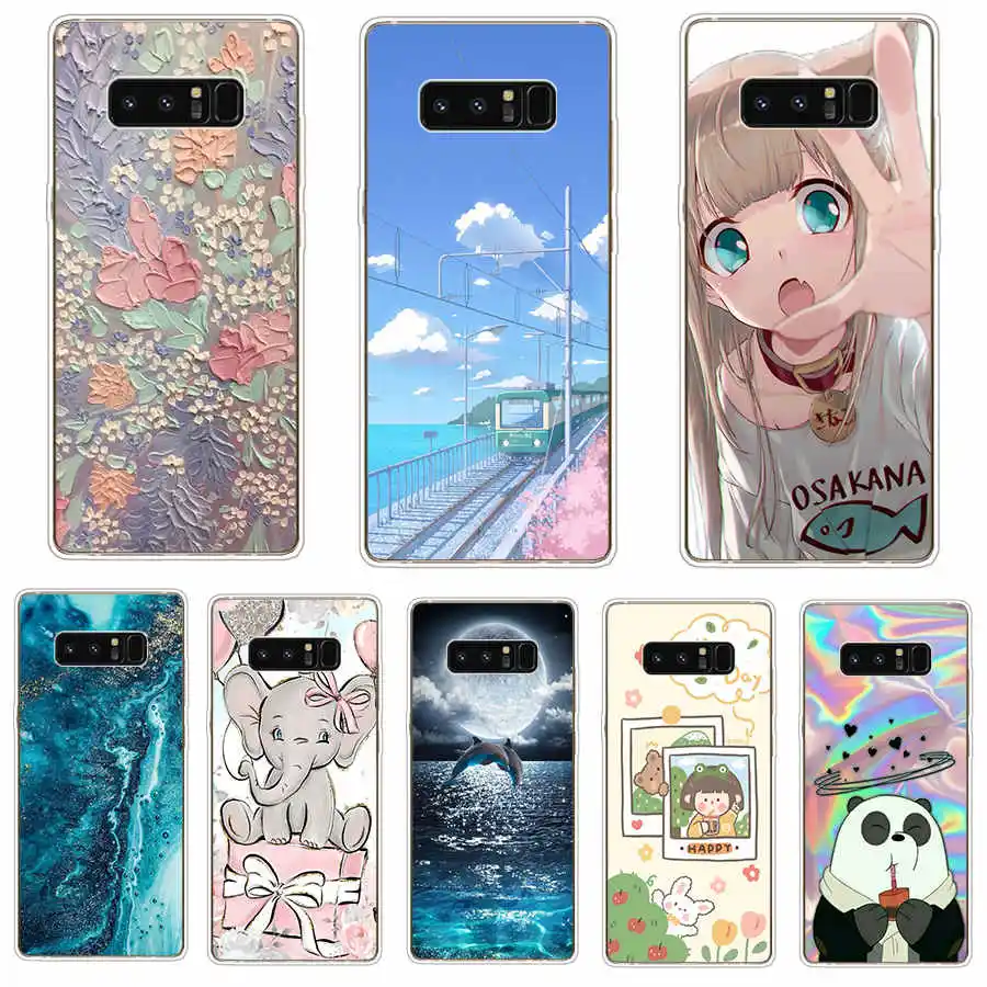 Custodia Per Samsung Galaxy Note 8 Cover Posteriore Per Telefono Protezione Completa Per Samsung Note 8 Custodia In Silicone Coque Fundas