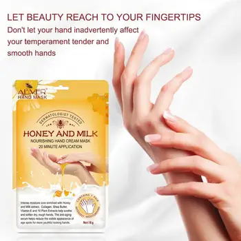 

Milk Honey Hand Mask Hand Wax Moisturizing Whitening Skin Care Exfoliating Calluses Hand Film Hands Care Cream Spa Gloves