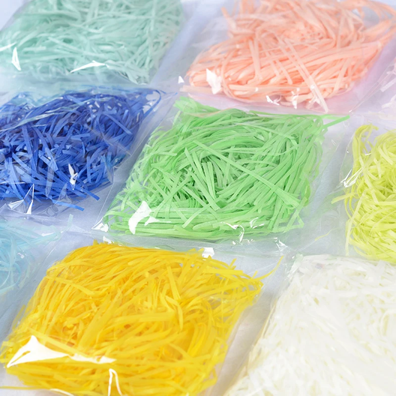 Description Picture 4 of item50/100g Colorful Shred Crinkle Paper Raffia Shredded Tissue Paper Gift Box Filling Material DIY Wedding Party Packaging Decor