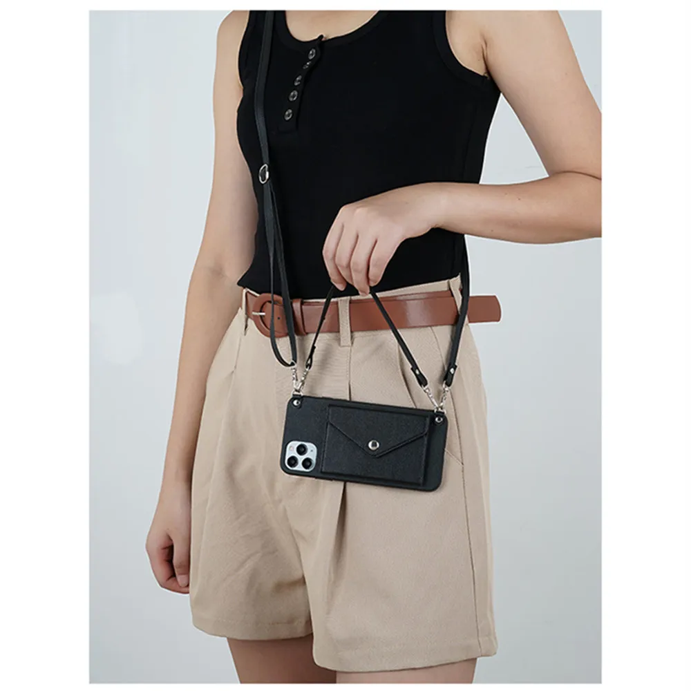 best iphone 13 pro max case Crossbody Wallet Cards handbag Phone Case For iPhone 11 12 13 mini Pro Max 7 8 Plus XR XS Max PU Leather Long chain Shoulder bag iphone 13 pro max leather case