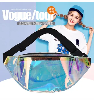 

2020 Fashion Women Zipper PU Leather Waterproof Waist Pack Female Running Belt Bag