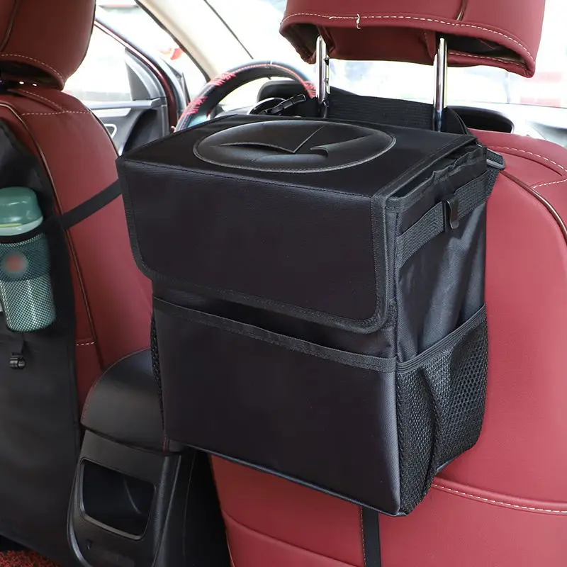 

Car trash bag garbage bag for car Large car trash Peel paper towel processing box Oxford cloth induction bag Auto basket
