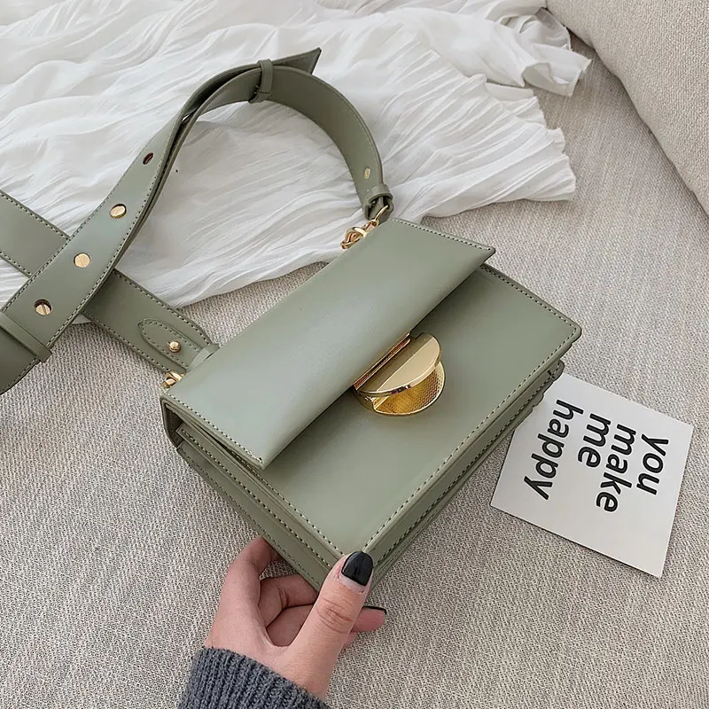 

Candy Color Small Square Bag For Women 2020 New High Quality PU Leather Ladies Designer Handbags Female Shoulder Simple Bags