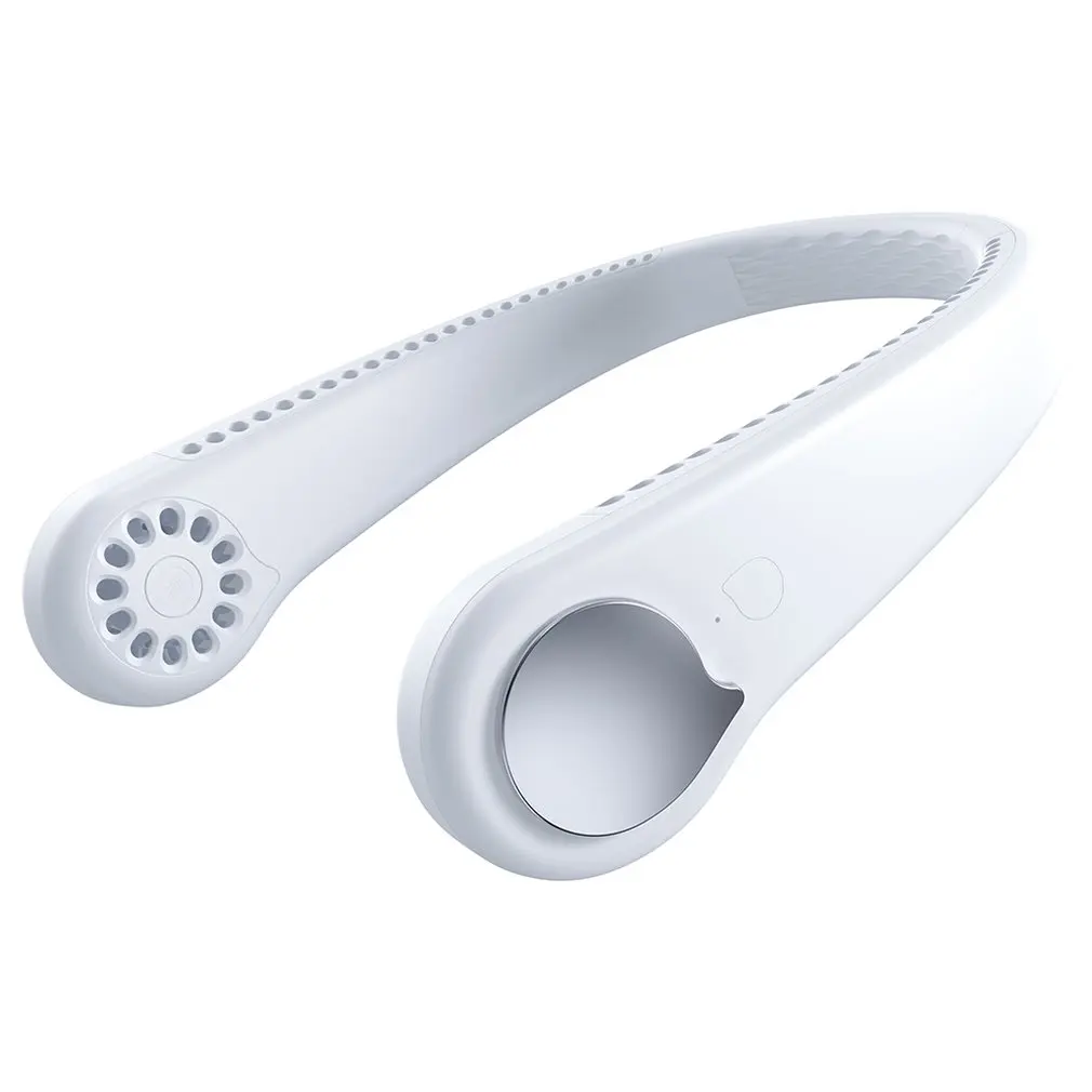 

Summer Mini Hanging Neck Fan USB Rechargeable Fan Air Cooler Portable Halter Fan for office Travel Sports Ventilator