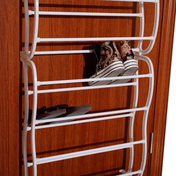 

Shoe Rack 12 Layers Wall-mounted Style Home White[US-W]