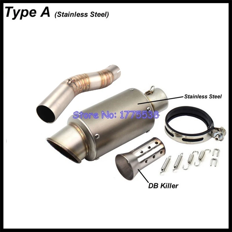 Motorcycle Exhaust Middle Link Pipe for Suzuki GSXR1000 GSX-R1000 2005 2006 with Carbon Fiber Exhaust Silencer Muffler Escape - Image 2