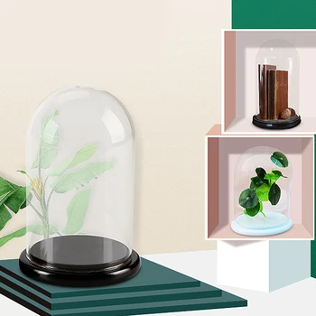 

U Shape Cake Dome Glass Glass Shade Cake Dome Wood Base Handmade Multifunctional Glass Cake Cover Wedding Birthday Baby Shower