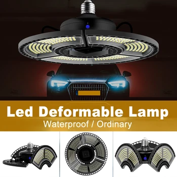 

E26 Led Garage Light E27 Deformable Waterproof Ceiling Light 60W 80W 100W 120W High Power Home Warehouse Workshop Lighting Lamp