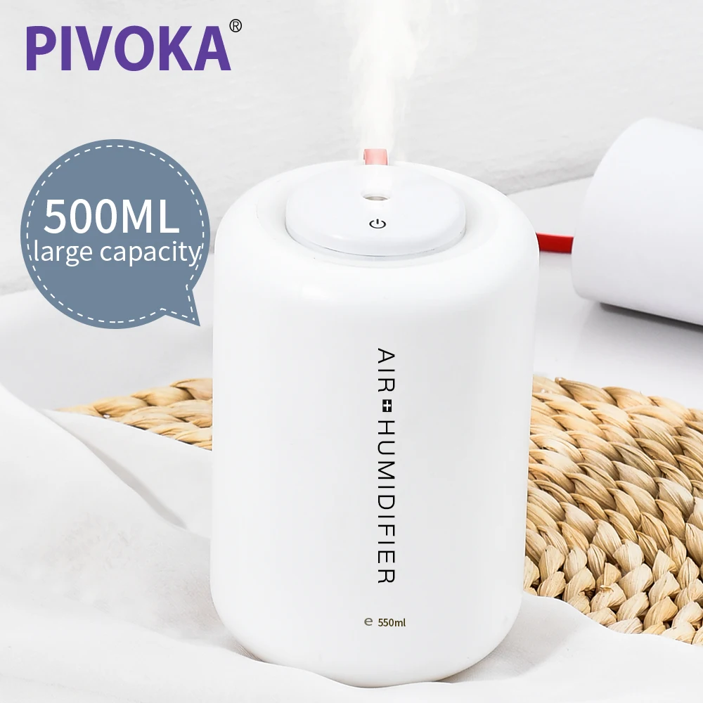 

PIVOKA 500ML USB Electric Aroma Air Diffuser Ultrasonic Air Humidifier Essential Oil Aromatherapy Cool Mist Maker For Home