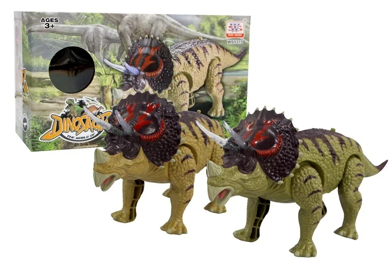 

Jurassic World Dinosaur Electric Dinosaur Triceratops Tyrannosaurus Rex Model Plastic Dinosaur Model