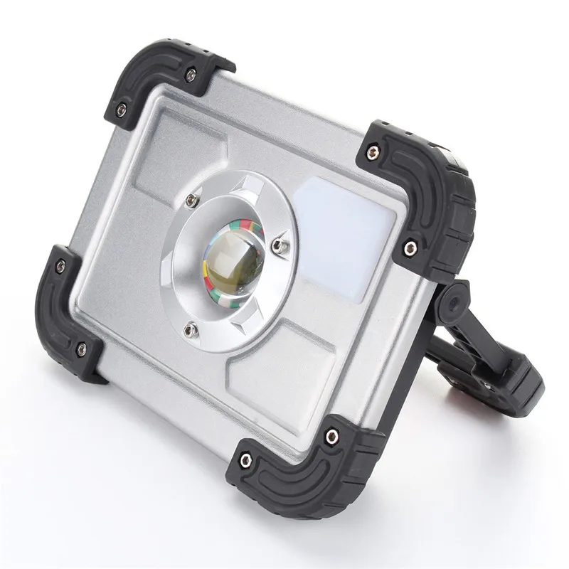 LED Reflector 20w USB charging Floodlight LED Spotlight 18650 Rechargeable Battery Powered Portable Led searchlight camping 12v flood light Floodlights