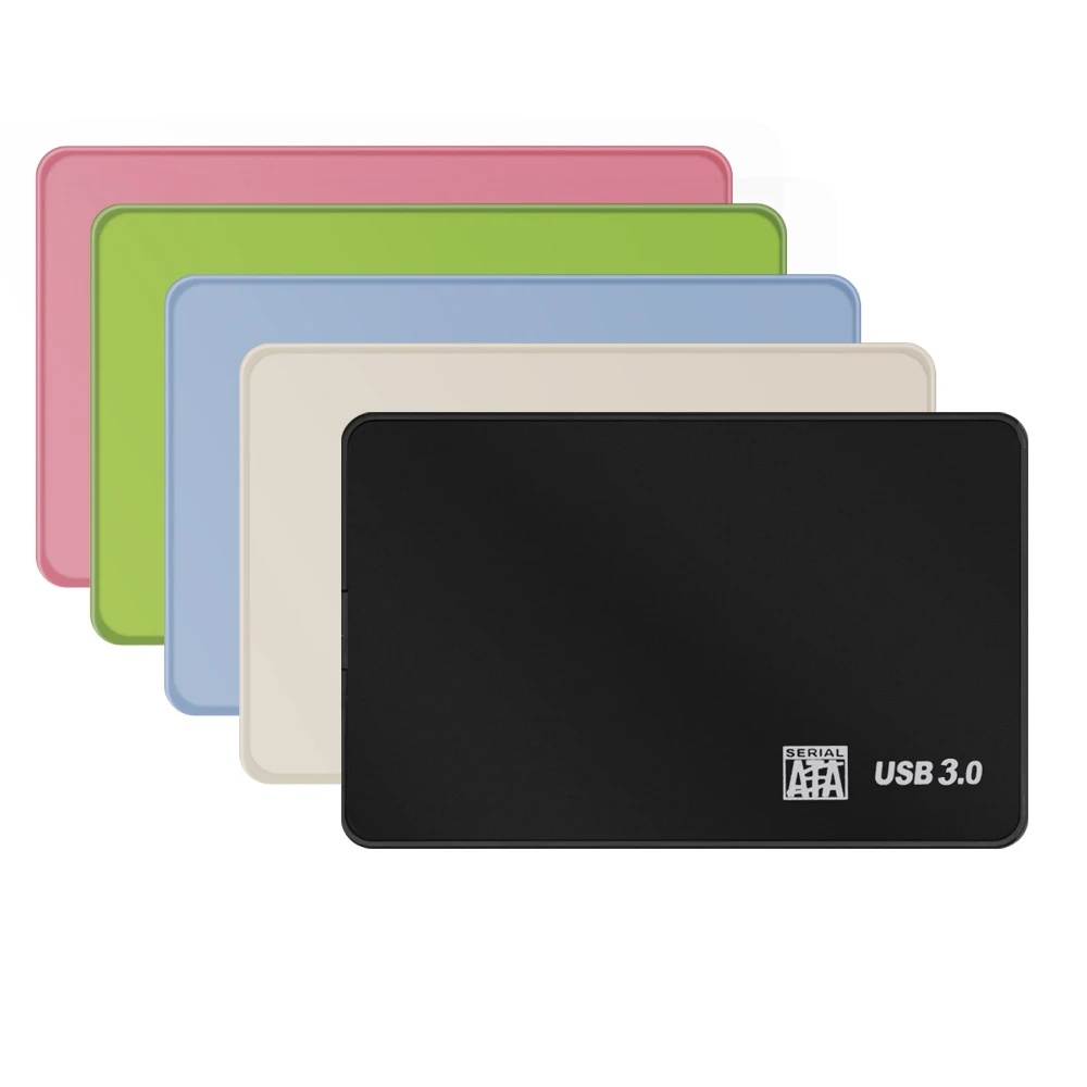 External Hard Drive Case TISHRIC HDD Case External Hard Drive Optibay Enclosure 2.5 Hard Disk Case HDD Box USB 3/2 Sata to USB Multicolor Drive Box