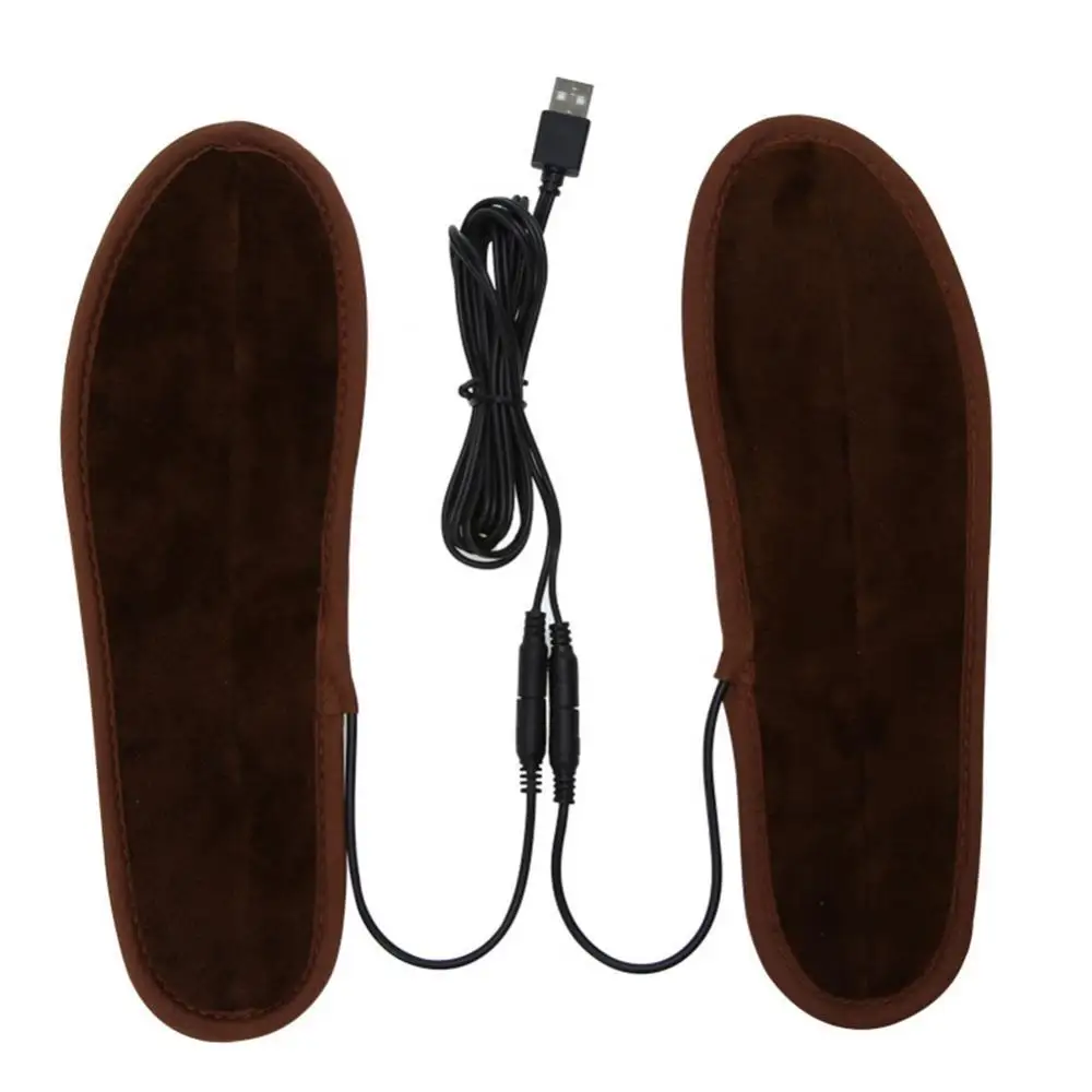 1 Pair Soft Durable Cold-proof USB Charging Electric Heating Insole Foot Warmer Pad Washable Insole heated shoe insoles