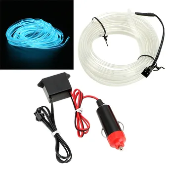 

1pcs 5m Car LED Strips Auto Decoration Atmosphere Lamp 12V Flexible Neon EL Wire Rope Indoor Interior LED Car Light