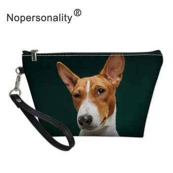 

Nopersonality Basenji Dog Printed Make Up Bags for Women Cute Small Travel Cosmetic Bag Waterproof Mini Small Wash Toiletry Bags