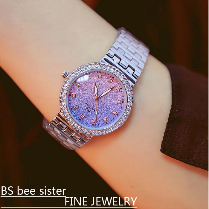 

BS New Style Hot Sales Watch Top Grade Chained List Customizable Full of Crystals WOMEN'S Watch Fa1551