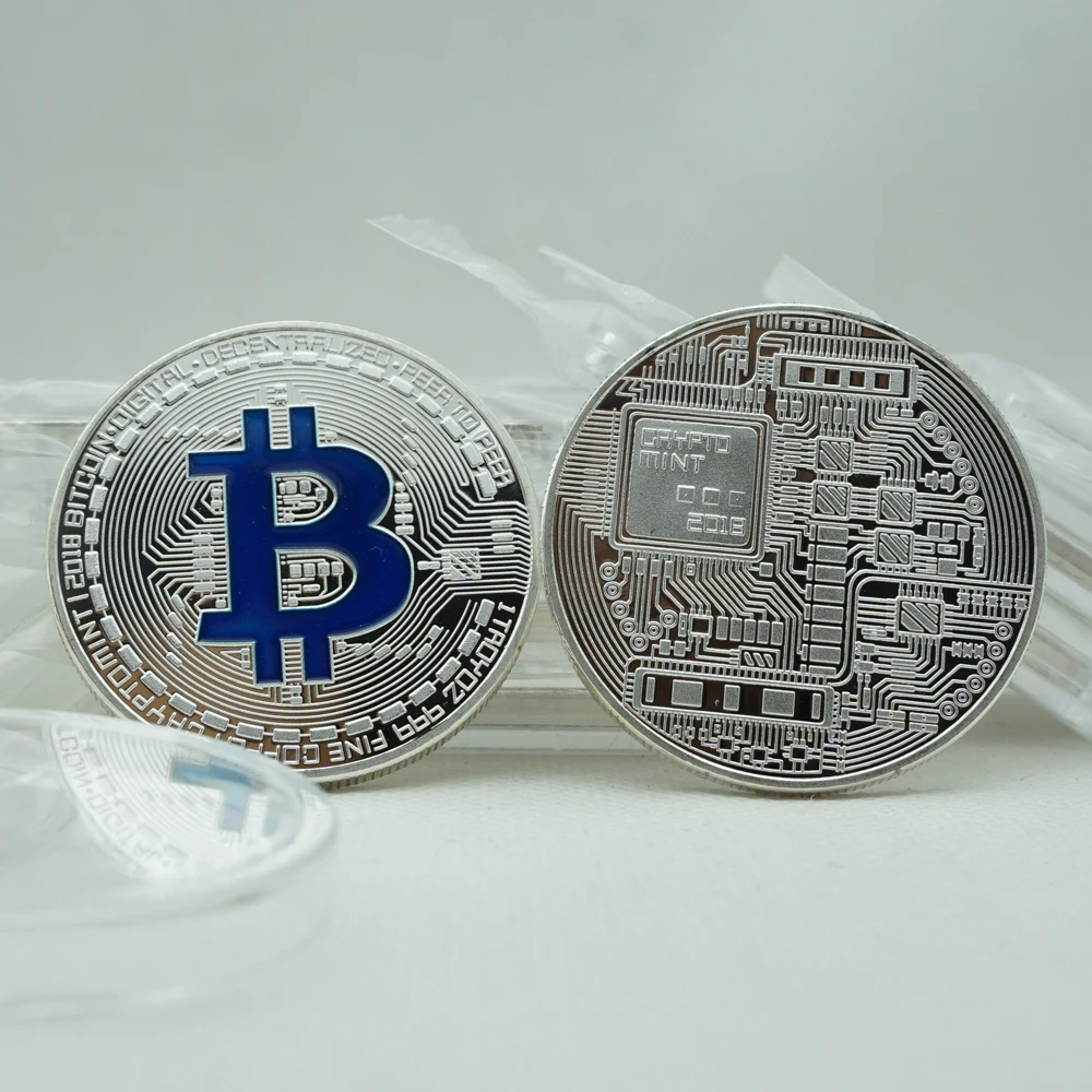 BIT Coin Art Collection CRYPTO Metal Gold Plated Physical Bitcoins Bitcoin  with Case Gift Physical Metal Antique Imitation Gold - AliExpress