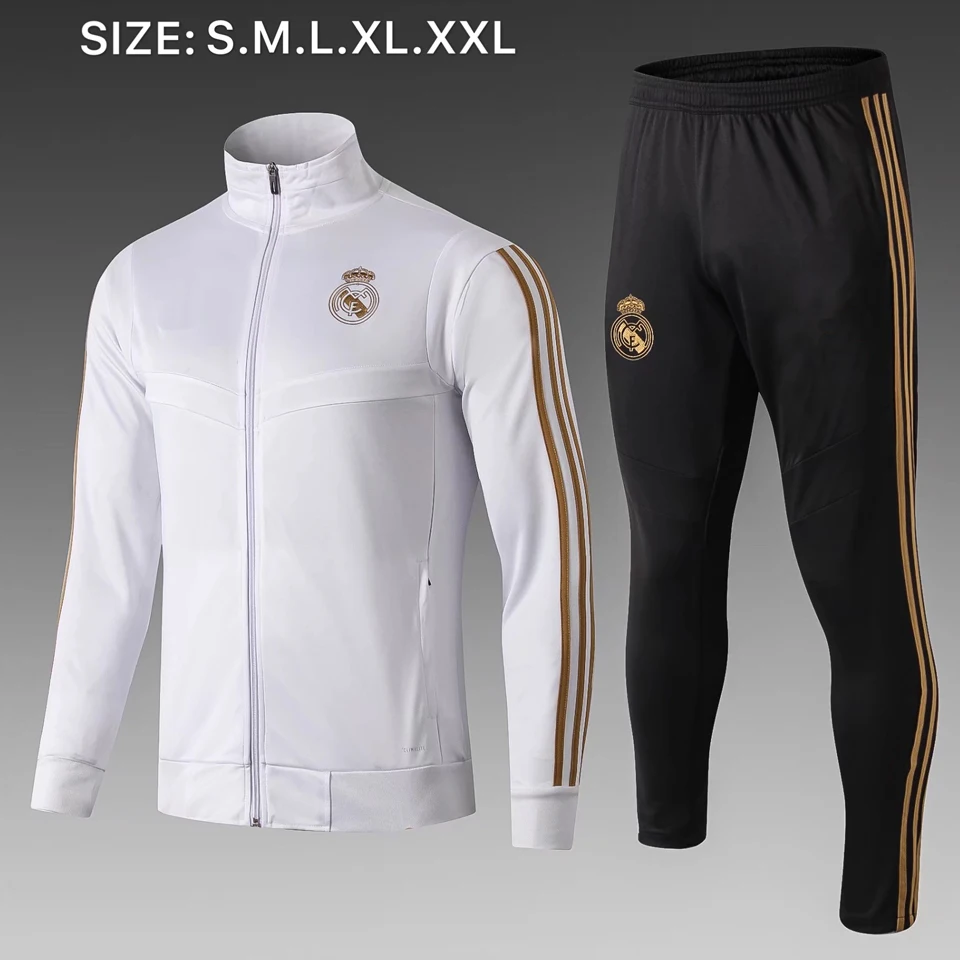 Коричневый 19/20 Atletico Madrides Arsenal рубашка спортивный костюм Real Madrides ajaxing Inter milan AC dortmund для взрослых Футбол Джерси куртка - Цвет: Коричневый