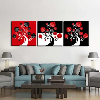 

3 Pieces Poster Modern Abstract Tree Pictures Wall Art Canvas Painting Posters and Prints Wall Pictures For Living Room