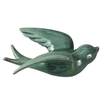 

1PC Ceramic Wall Mount Hanging Colorful Swallows Wall Mounted Hanging Nordic Decorative Hanging for Home Wall Decor(Green)