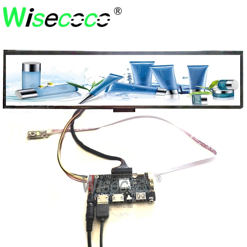 

24 inch 1920x360 IPS panel 60Hz with HDMI AD board for gaming console display and supermarket Shelf Screen