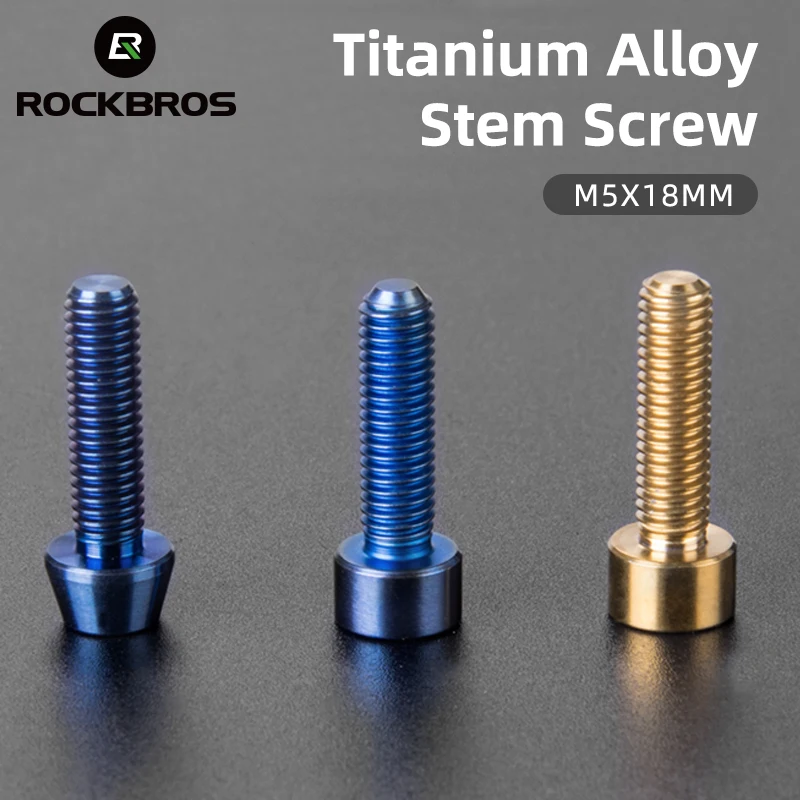 ROCKBROS 10PCS Titanium Alloy Screw Lightweight Durable M5*18mm