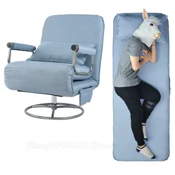 

Folding rotating lazy couch folding bed reclining computer swivel chair office break chair