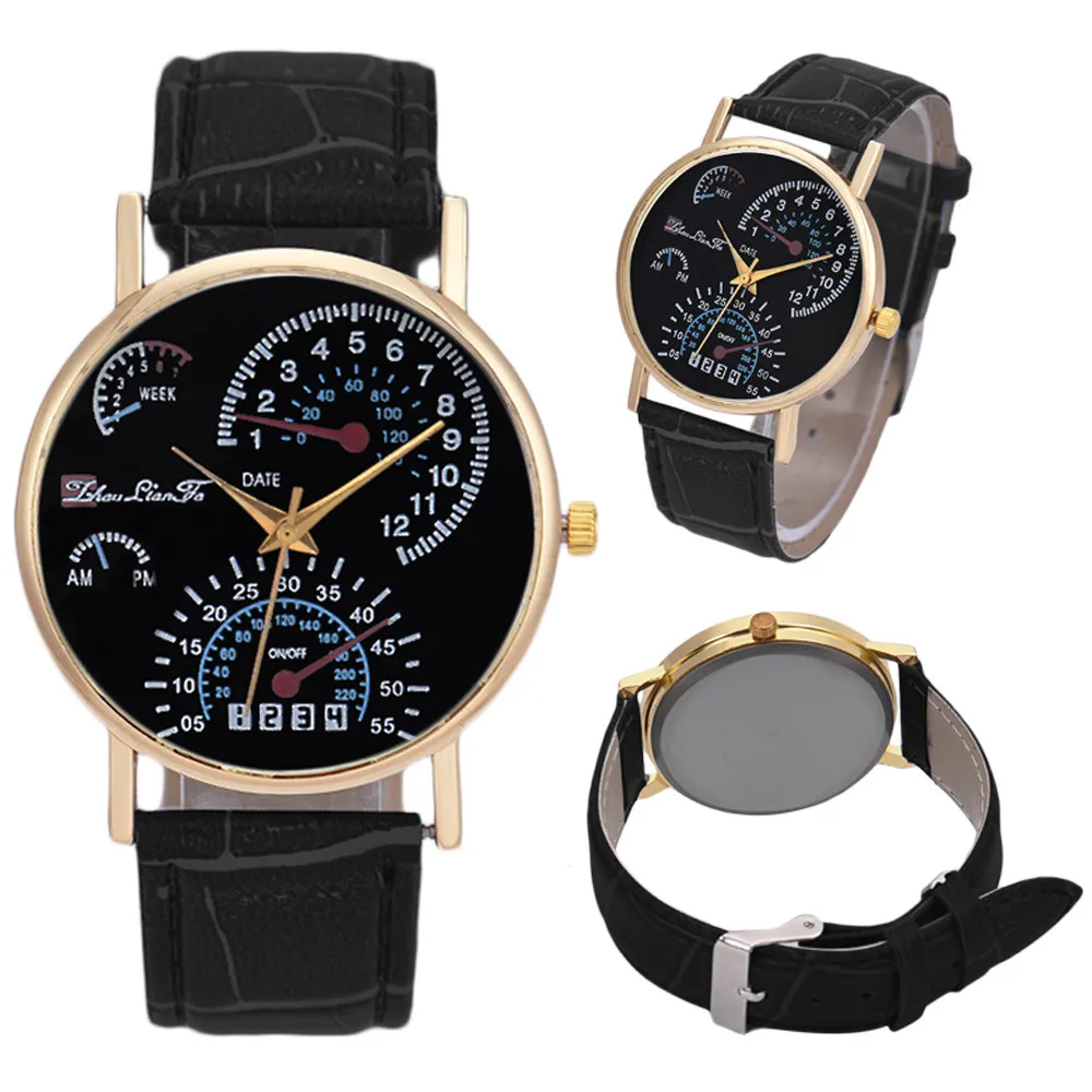 

Men's Leather Band Analog Quartz Business Wrist Men's watch Wrist Party decoration suit Dress Watch gifts male man boyfriend