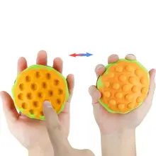 

Hamburger Push Bubble Ball Silicone Stress Relief Ball Toys for Kids and Adults 3D Burger Sensory Decompression Toys