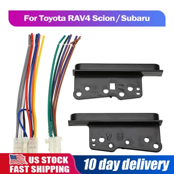 

For Toyota RAV4 Scion /Subaru 4 Pcs/Set Car Stereo Radio 2 Din Dash Frame Trim With Wire Wiring Harness Adapter