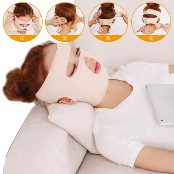 

Full Face Lift Bandage Belt Thin Neck Mask Sleeping Face-Lift Reduce Double Chin Bandage Face Shaper Skin Care Belt