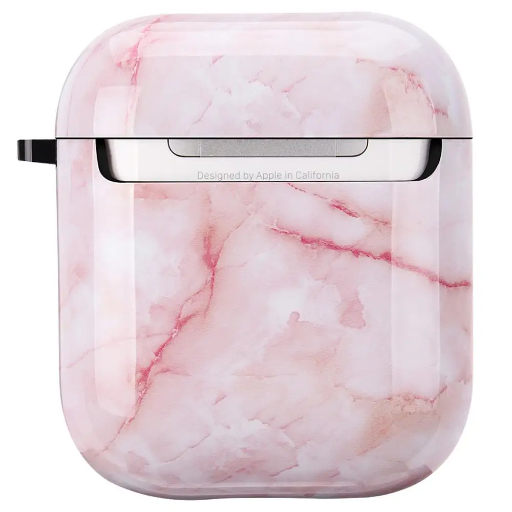 Netarlier чехол для беспроводных Bluetooth наушников Apple AirPods 1 2 красивый розовый