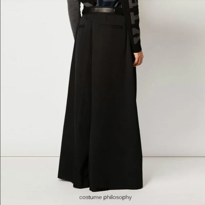 Новинка 2021 Мужская одежда черные повседневные брюки супер свободные