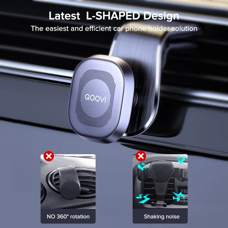 QOOVI Magnetischer Auto-Handyhalter, Lüftungsschlitz-Halterung, 360 Grad, für iPhone, Samsung, Xiaomi - Image 2