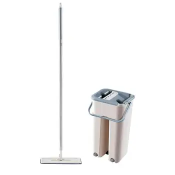 

Flat Squeeze Automatic Spin Mop Microfiber Avoid Hand Washing Home Kitchen