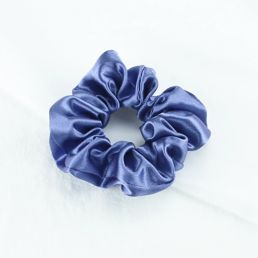 korean hair clips Satin Silk Scrunchies Rubber Elastic Hair Bands Women Girls Cute Solid Ponytail Holder Hair Tie Simple Headband Hair Accessories hair bow for ladies