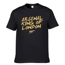 Футболка “Арсенал” King of London футболка Для мужчин хлопковая футболка для маленьких мальчиков летняя футболка уличная Harajuku футболка Топ дропшиппинг