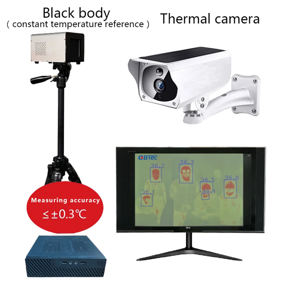 

DLF 800IRC-Gen4 Non-contact Infrared Human Body Temperature Rapid Screening Thermal Camera with Black Body Warning Thermometer