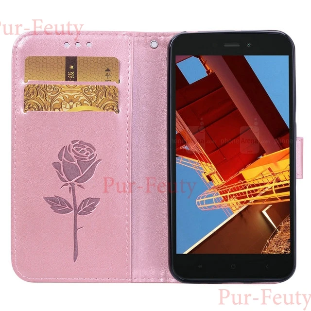 Case for Xiaomi Redmi GO M1903C3GG 5.0'' RedmiGO 3D Rose Elegant Wallet Luxury Card Slot Armor Flip Cover for Redmi Go M1903C3GH