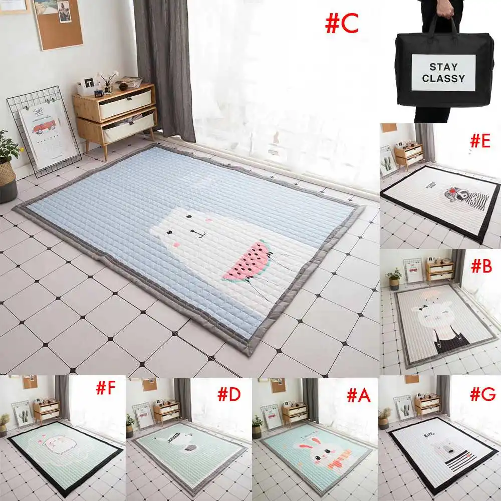 

140X195cm Mat Children Carpet Washable Rugs For Living Room Anti-skid Bedroom Playing Mat
